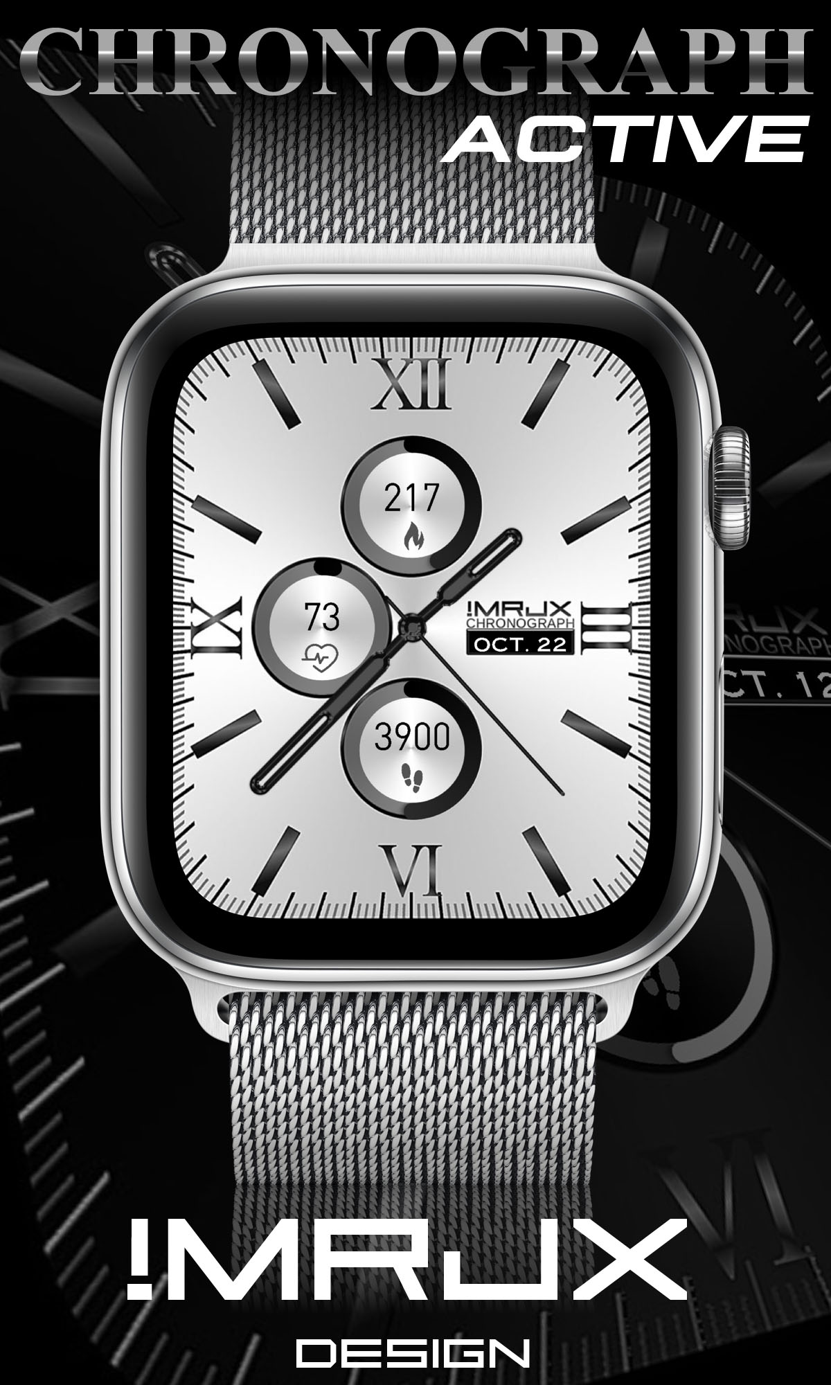 BAN CHRONOGRAPH WHITE DARK for CLK